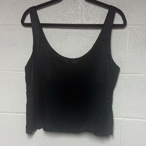 Topshop Black satin Tank